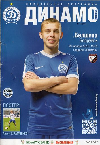 Динамо Минск - Белшина Бобруйск 29.10.2016г.