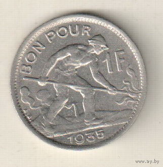 Люксембург 1 франк 1935