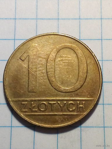 10 злотых Польша 1990 год