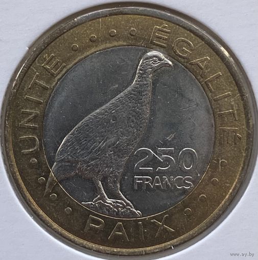 Джибути 250 франков 2012 г. В холдере