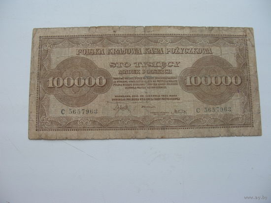 Польша 100000 марок 1923