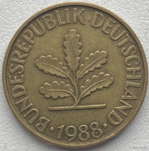 Германия 10 пфеннигов 1988 г. F