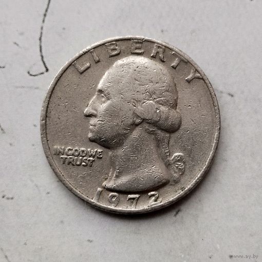 1/4 доллара (квотер) 1972 года США.