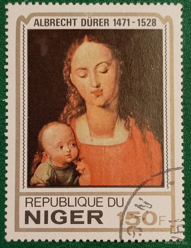 Нигер 1979. Картина Альбрехта Дюрера под названием Мадонна с младенцем и грушей