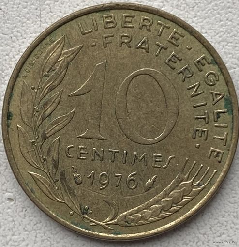 Франция 10 сантимов 1976 г.