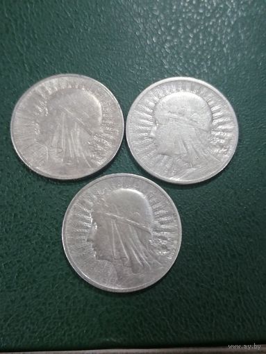 2 злотых 1932.1934гг.Ядвиги