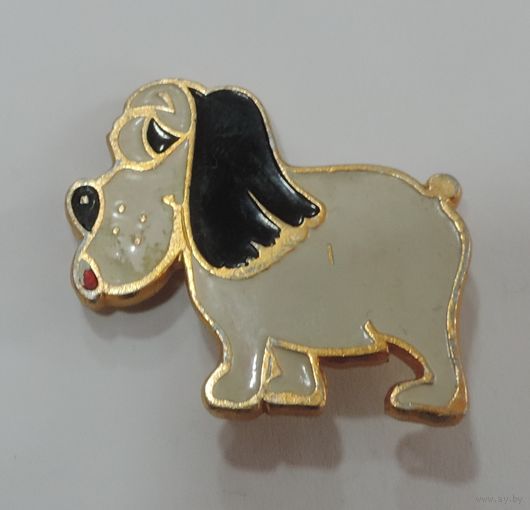 Значок "Собака" СССР. Алюминий.