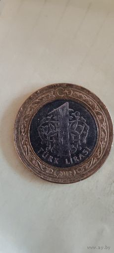 Турция 1 лира 2012