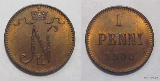 1 пенни 1900 aUNC