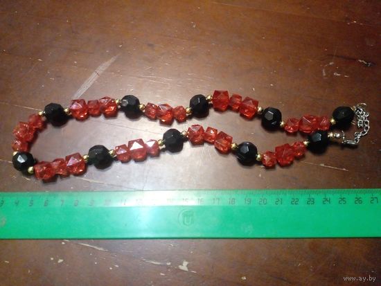 Цепочка, ожерелье, стекло 80 см