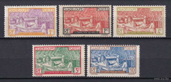 68.FrK. Франция. Колонии. Гваделупа. Местные мотивы. 1928 г. Mi.##96-100.