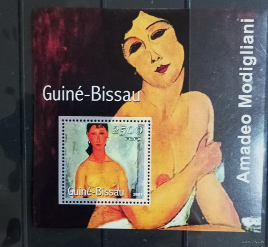 ГВИНЕЯ БИСАУ 2001 ИСКУССТВО КАРТИНЫ НЮ MNH