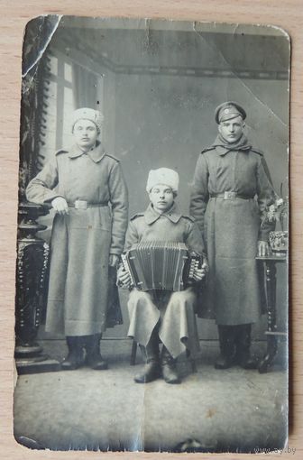 Фото "Трио с гармошкой",ПМВ, до 1917 г.