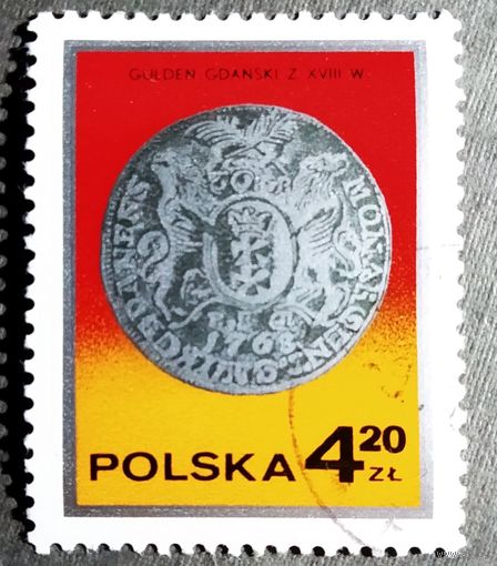 Марка Польша 1977 год Монета