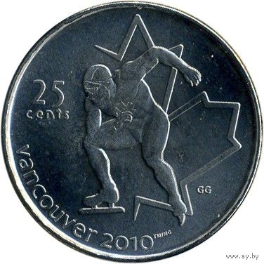 Канада 25 центов, 2009 XXI зимние Олимпийские Игры, Ванкувер 2010 - Конькобежный спорт UNC