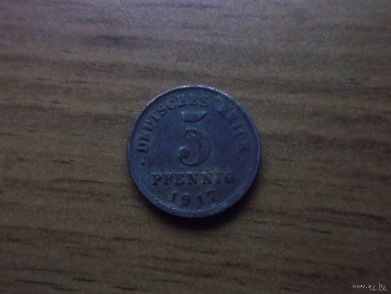 Германия 5 Рейхсфенингов 1917