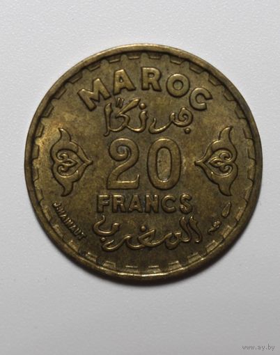 Марокко 20 франков 1371 1952 год