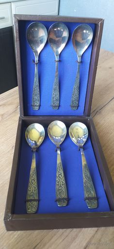 Ложки мельхиор, красивый редкий набор, распродажа, с рубля три дня