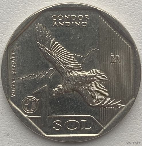 Перу 1 соль 2017 г. Андский кондор