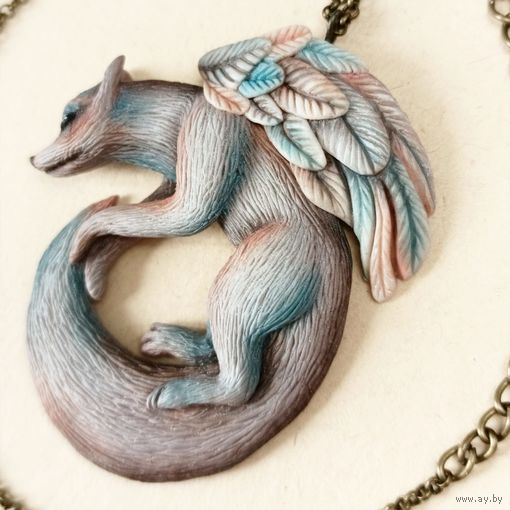 Крылатая Лиса (большая и поменьше). Подвески ручной работы