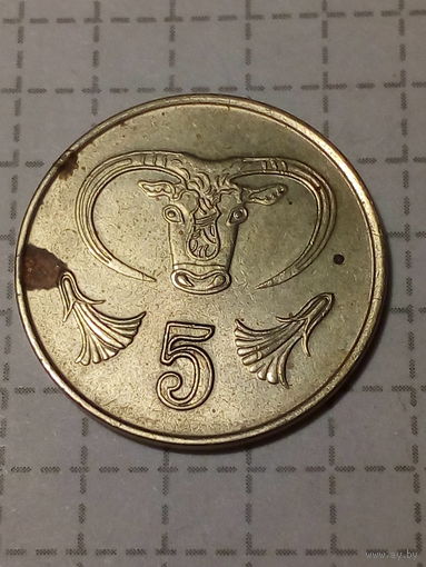5 центов Кипр 1991 год
