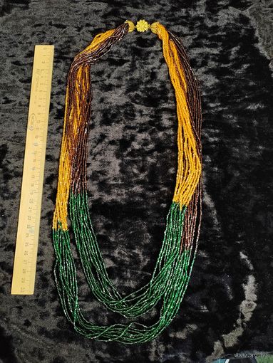 Бусы крупные Чехословакия из бисера богемия