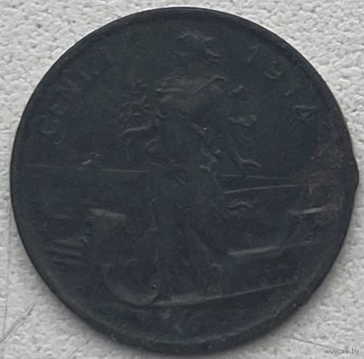 Италия 1 чентезимо 1914 г.