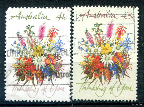 Австралия - 1990г. - флора - 2 марки - 2 полные серии, гашёные [Mi 1188, 1226]. #3-WB-75-A-2
