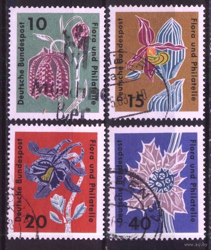 ГЕРМАНИЯ, ФРГ - 1963 [Mi. 392-395]  Гашеная (DE04)