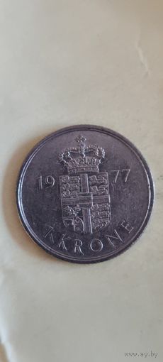 Дания 1 кроне 1977