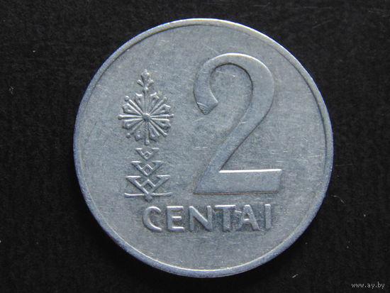 Литва 2 цента 1991 года.