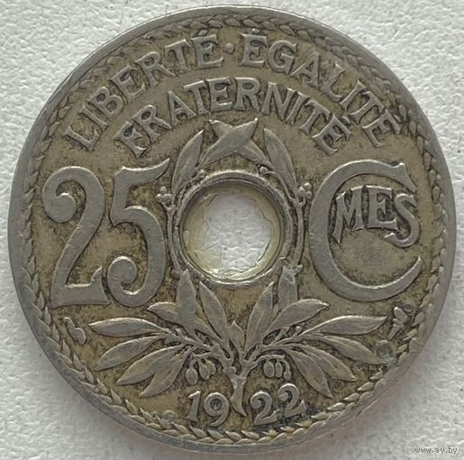 Франция 25 сантимов 1922 г.