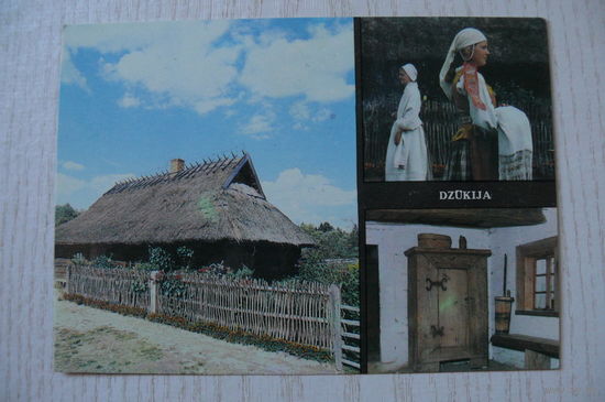 Литовская ССР. Усадьба в секторе Дзукия; 1987, подписана (народные костюмы).
