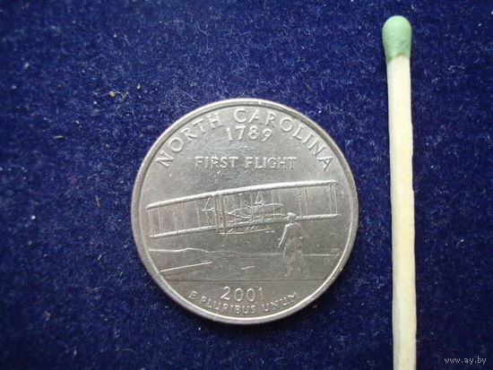 Монета 25 центов США, памятная, 2001 г.