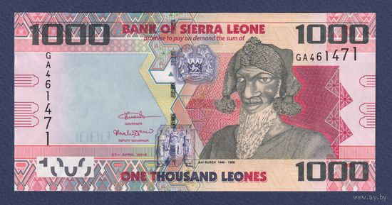 Сьерра-Леоне, 1000 леоне 2016 г., P-30с, UNC