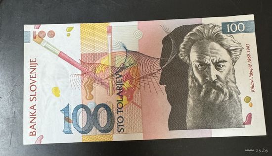 100 толларов Словения 2003 г UNC