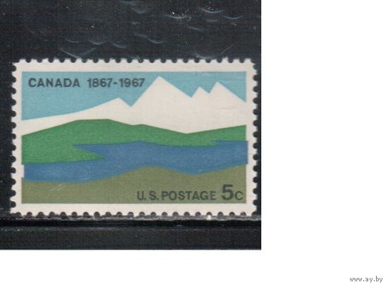 США-1967, (Мих.921), * , Канада (одиночка)