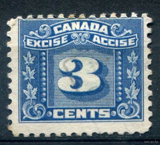 Канада - налоговые марки, 3 с - 1 марка - гашёная. #3-WB-98-B-2