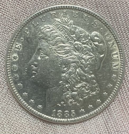 Монета 1 доллар 1885 год. США. Доллар Моргана.