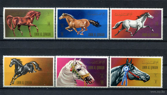 Умм-эль-Кайвайн - 1972г. - Лошади - 6 марок - полная серия, MNH [Mi 496 A - 501 A]. #O-Se-Z-1-3