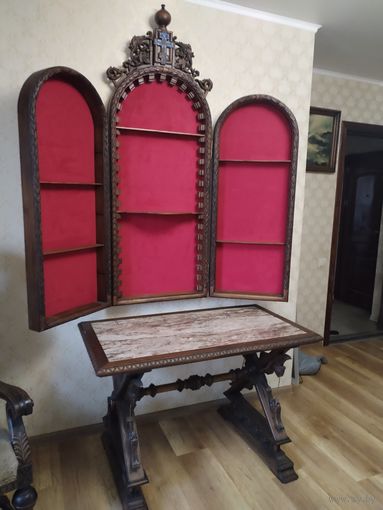 Дубовый Иконостас. Резьба . бронза , эмаль. Отличная цена.