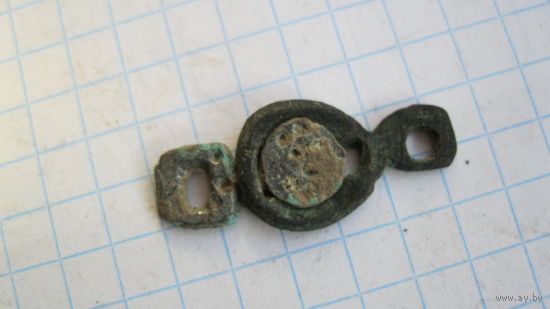 Старинная застежка. Пара.