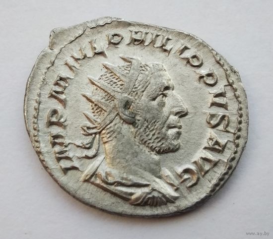 Филипп I Араб (244-249 гг.) Фелицитас. Антониниан. Двойной денарий. Серебро. /13