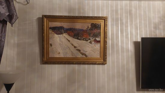 Живопись XX век! 1966г.Довгялло Михаил Хрисанфович 1908-1978г Ч/с БССР.К/м "дорога"1966г