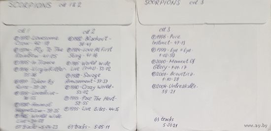 CD MP3 дискография SCORPIONS - 3 CD