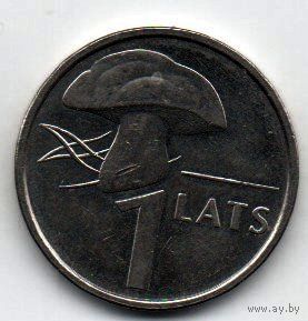 ЛАТВИЙСКАЯ РЕСПУБЛИКА. 1 ЛАТ 2004. ГРИБ. НЕЧАСТАЯ
