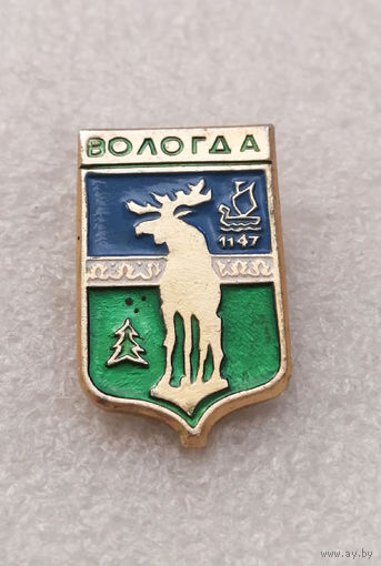 Вологда. Герб города. Геральдика. СССР. Уменьшенный формат #2895-CР48
