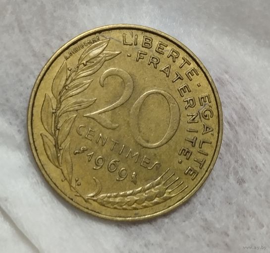 Франция 20 сантим 1969