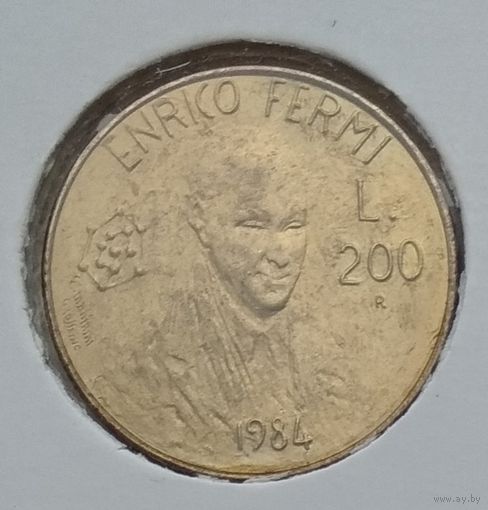 Сан-Марино 200 лир 1984 г. Учёные. В холдере
