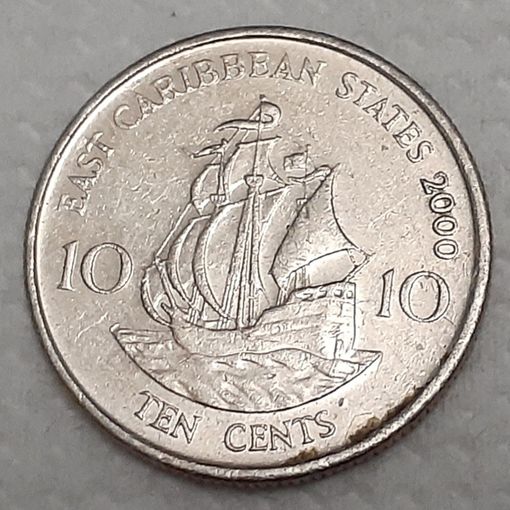 Восточные Карибы 10 центов, 2000 (3-2-20)
